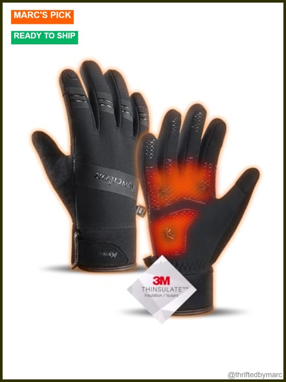 Waterproof Winter Gloves with Touchscreen, Windproof Thermal, Anti-Slip for